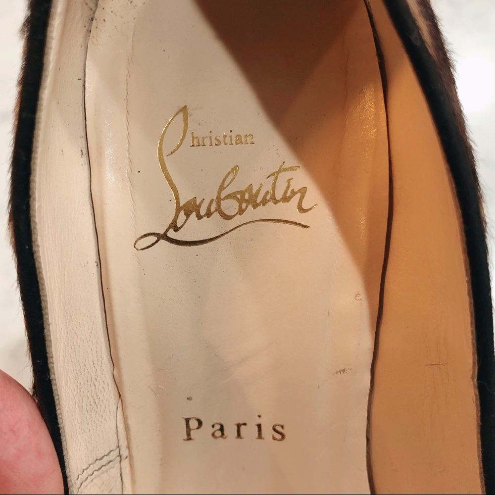 CHRISTIAN LOUBOUTIN Leopard Pony Hair Bianca Heels - Picture 16 of 16
